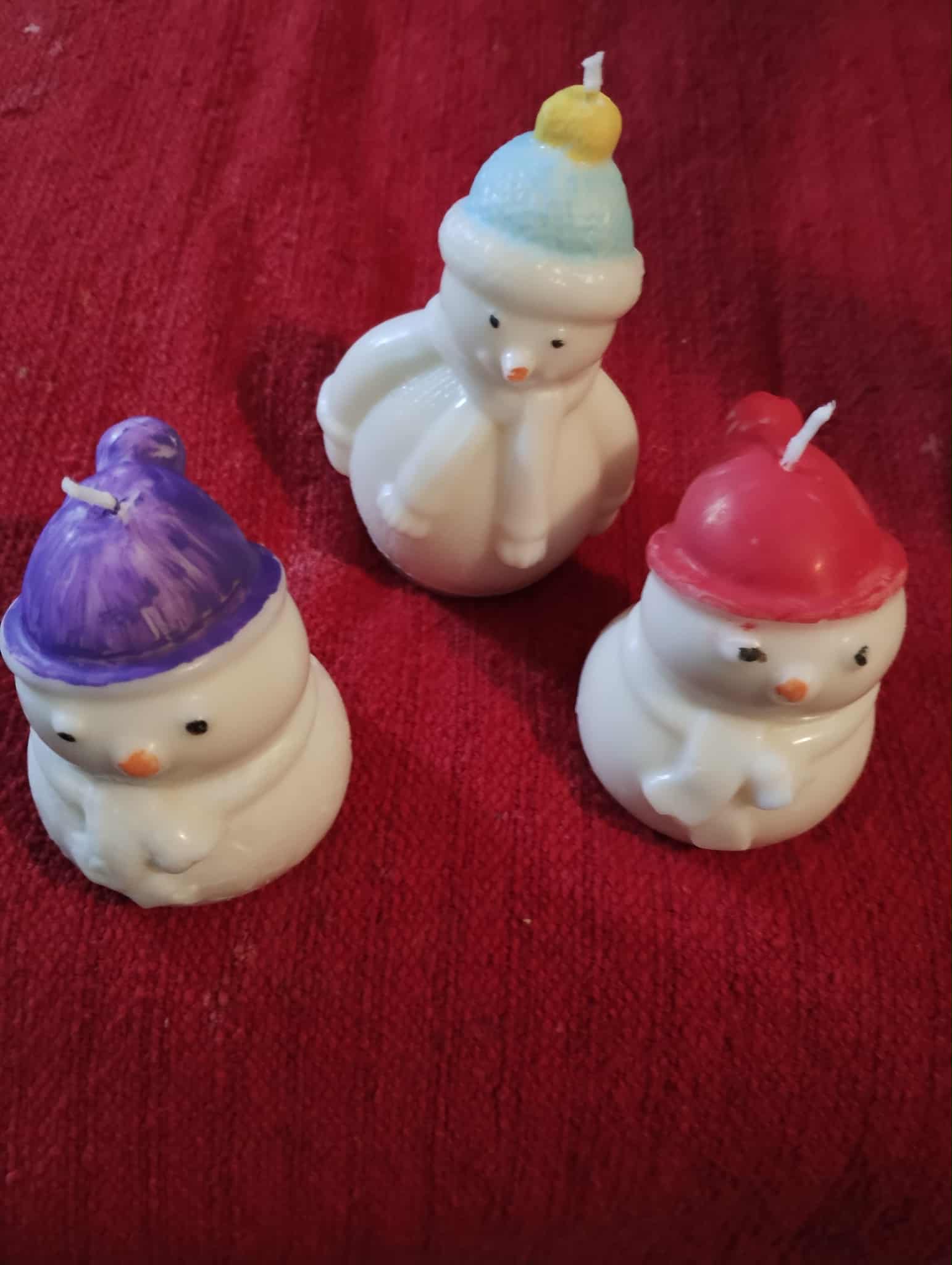 Snowman Candles