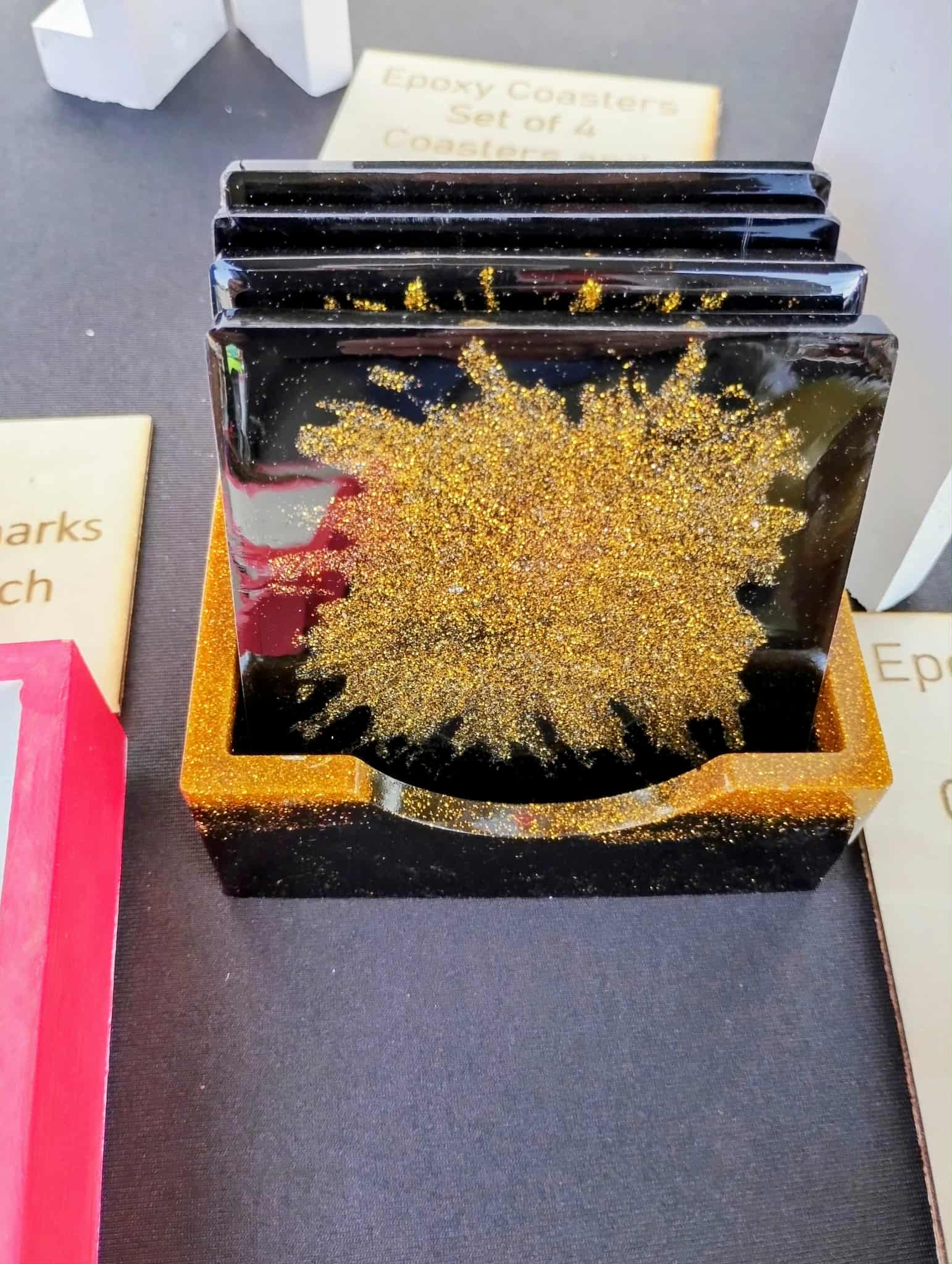 Square Resin Coaster Set