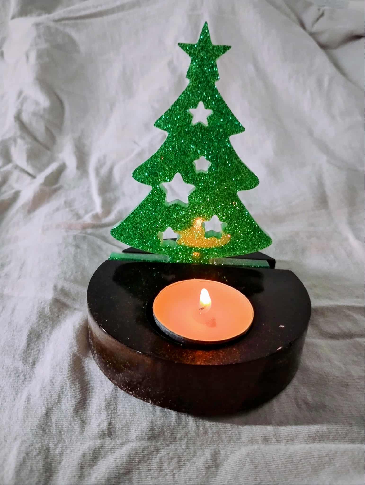 Christmas Tree Tee Light Holder